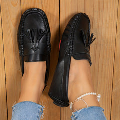 Women's Tassel Loafers Slip On Shoes - Lightweight & Casual