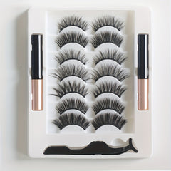 Magnetic Eyelash Set Magnetic Eyeliner Natural Fluffy Curly 7 Pairs