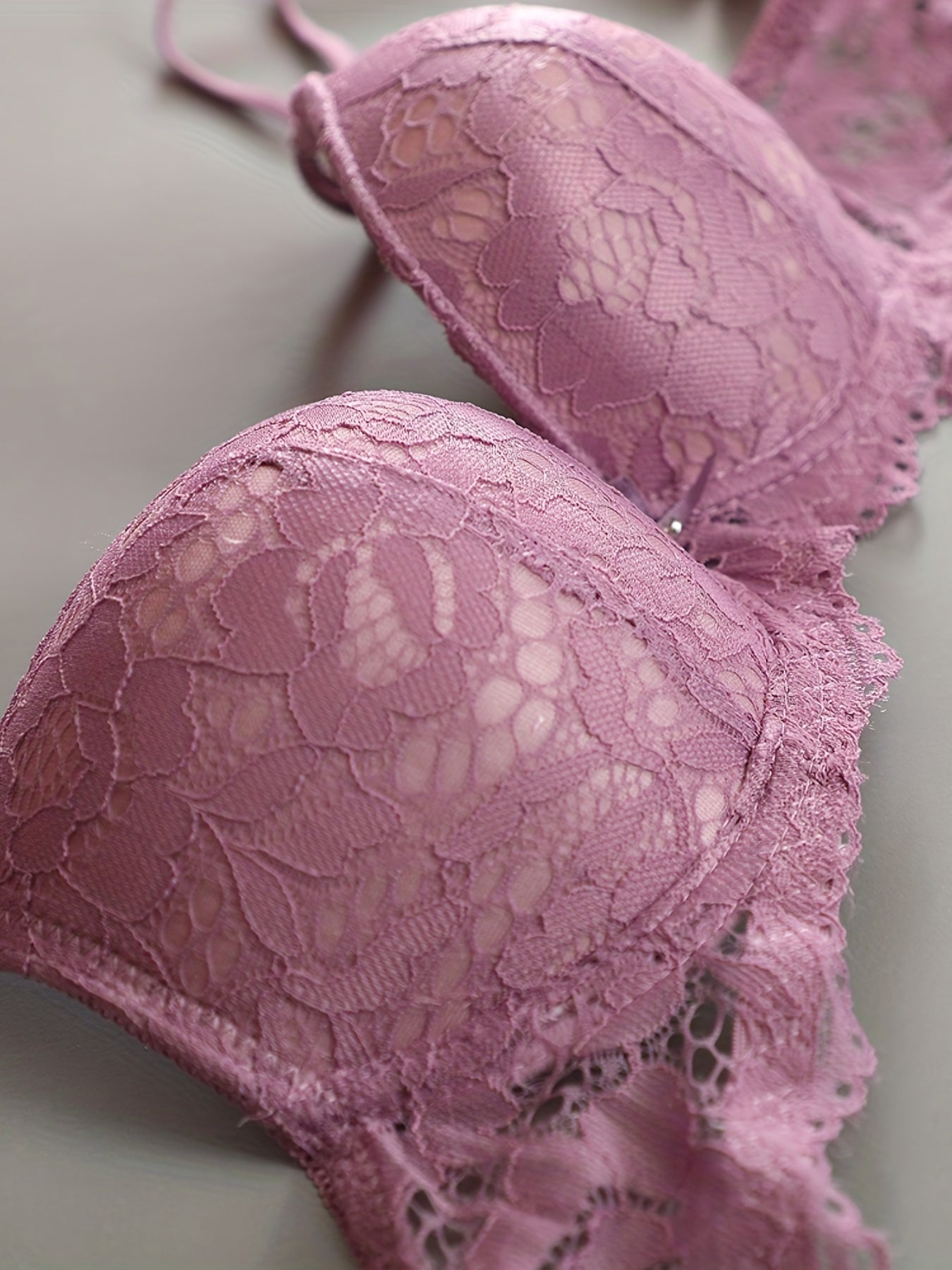Double Strap Lace Push Up Bra for Women