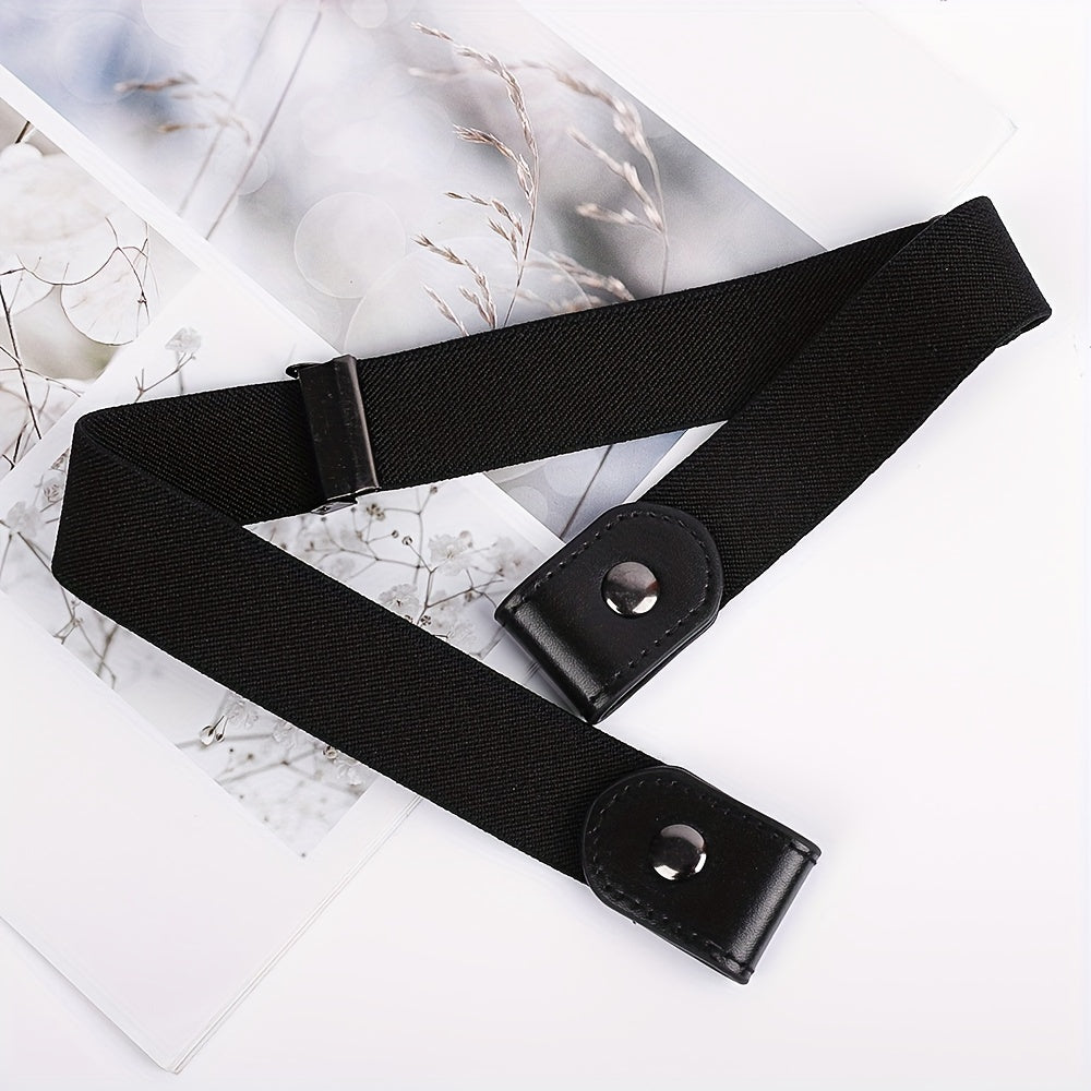 Adjustable Elastic Waist Belt with Buckle for Comfortable Fit