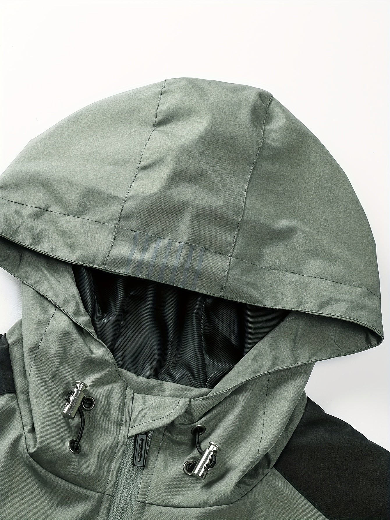 Men's Zip Up Hooded Windbreaker Jacket