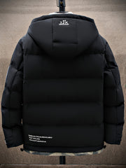 Men's Casual Fleece Hooded Jacket Camo Lining Winter Outwear