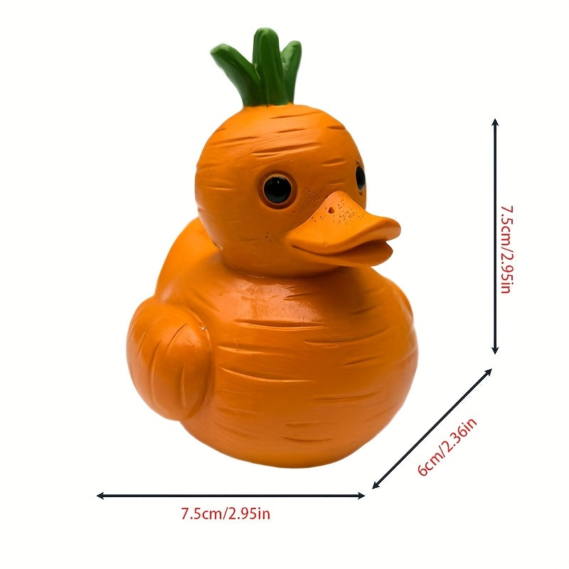 Carrot Duck Resin Ornament for Home Decoration