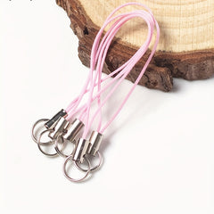100pcs Phone Chain Shape Keychain Bulk Nylon Wire Rope Key Rope DIY Accessories