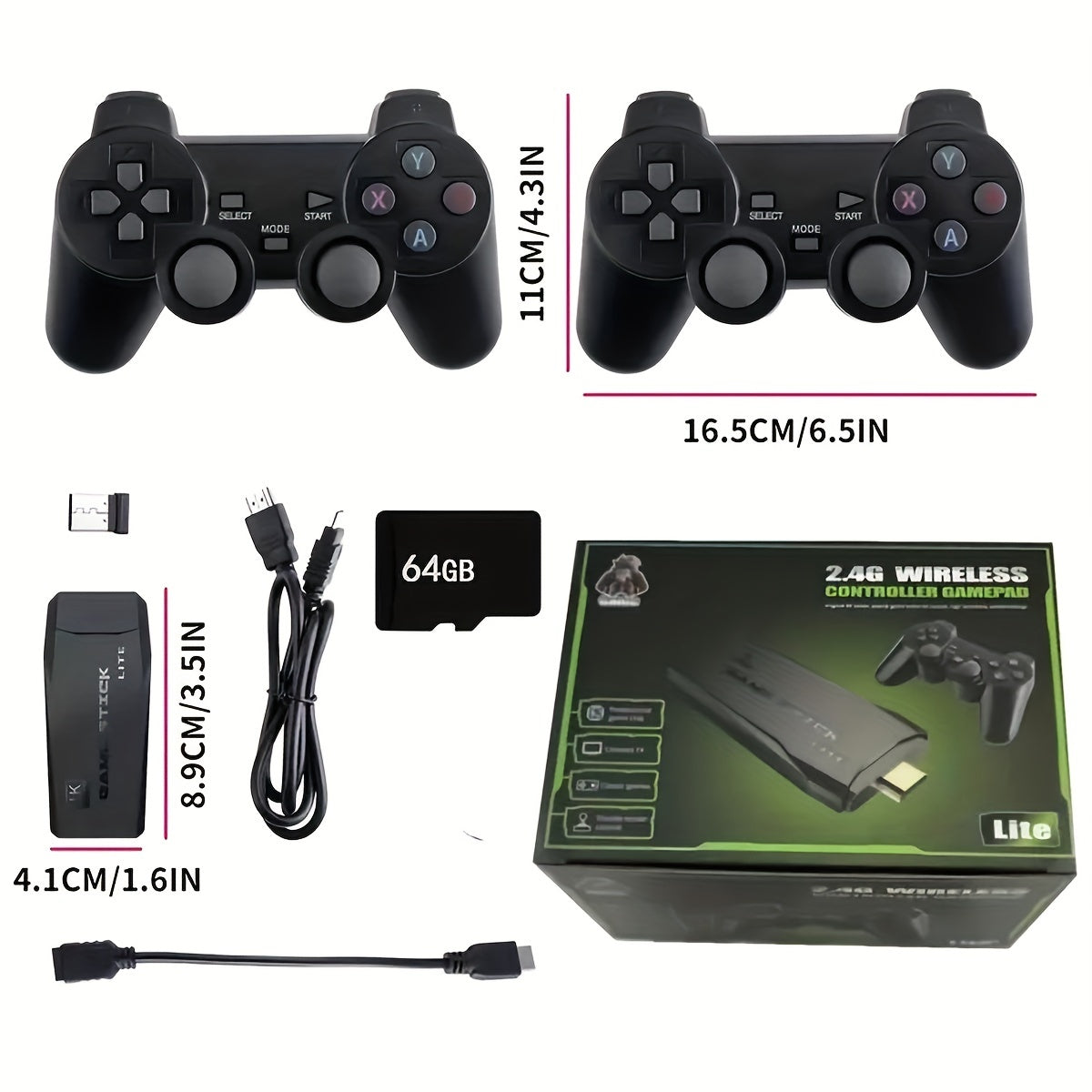 Retro TV Video Game Console 4K M8Pro HDMI 2.4G Wireless Controllers