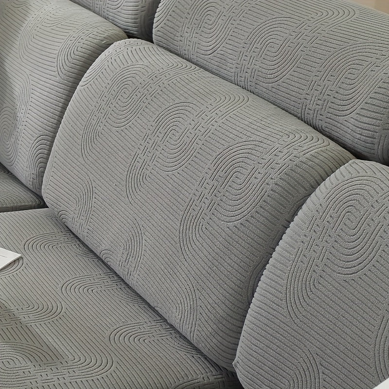 1pc Jacquard Sofa Slipcover Universal Elastic Sofa Cover