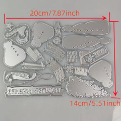 1pc Christmas Metal Cutting Dies Scrapbook Decoration Craft DIY Greeting Card