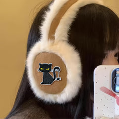 Faux Fur Earmuffs Warm Ear Covers Coffee Unisex Outdoor Cold
