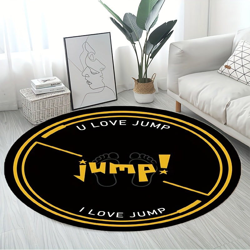 Round Mute Fitness Mat for Pilates Yoga Skipping Rope