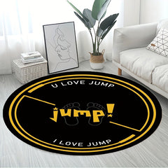 Round Mute Fitness Mat for Pilates Yoga Skipping Rope
