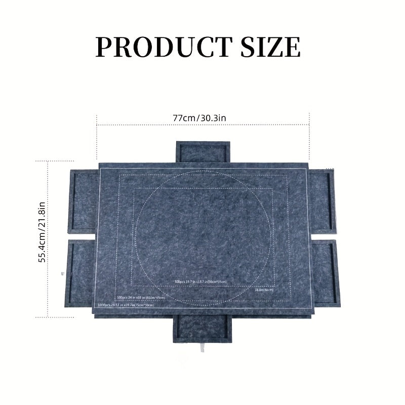 6-in-1 Puzzle Table with Felt Board & Drawers