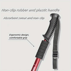 Aluminum 6061 4-section Straight Handle Climbing Stick