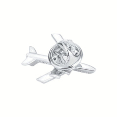 Men's Silver Airplane Brooch Retro Lapel Pin Suit Collar Corsage