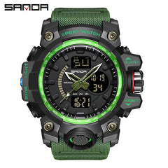 SANDA Boy's Sports Waterproof LED Military Watch