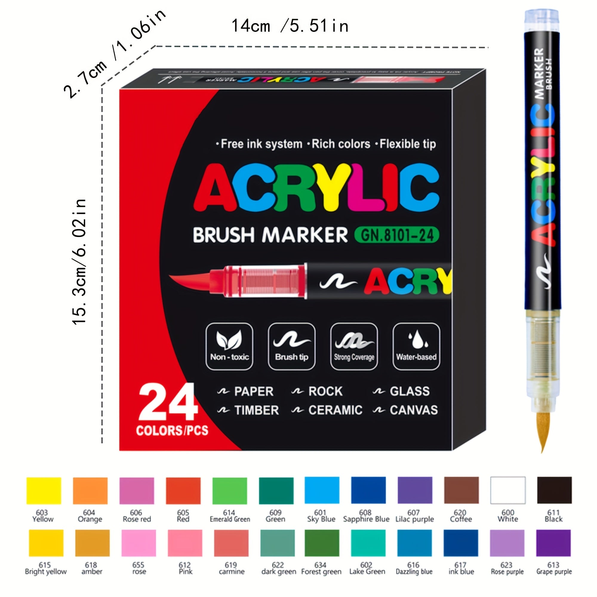 60pcs Odorless Soft Tip Markers with Flexible Brush Tips