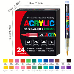 60pcs Odorless Soft Tip Markers with Flexible Brush Tips