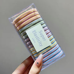 15pcs Colorful Hair Ties Ponytail Holders Elastic Stretchy Ornaments