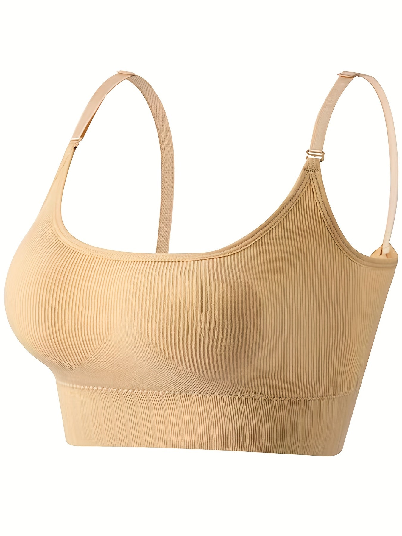 5pcs Ribbed Push Up Bras Comfy & Breathable Intimates Bra Women's Lingerie
