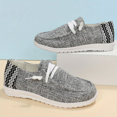 Women's Flat Canvas Shoes Casual Low Top Walking Shoes