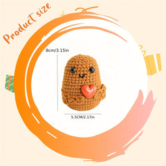 Crochet Potato Doll Red Heart Soft Fabric Desktop Decor Gift for Friend
