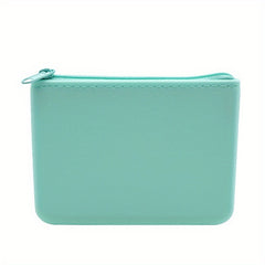 Girls' Pastel Zipper Case for Coins Cards Makeup Earphones Sanitary Pads