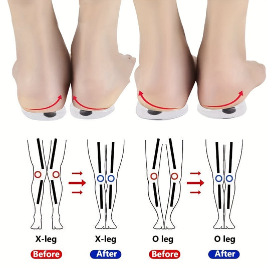 Silicon Orthopedic Insoles for O X Type Legs Correction