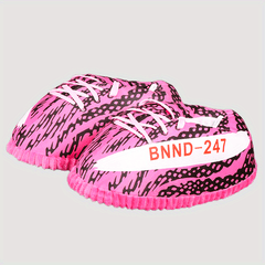 Men's Abstract Graphic Lace Up Cozy House Slippers