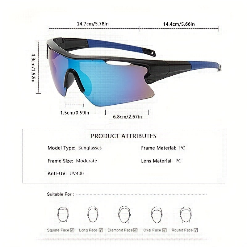 Men's UV Protection Cycling Sunglasses for Outdoor Sports