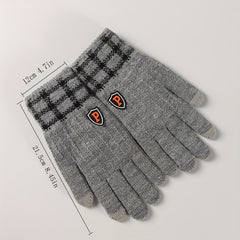Winter Warm Gloves Touch Screen Windproof Knitted Outdoor Gloves