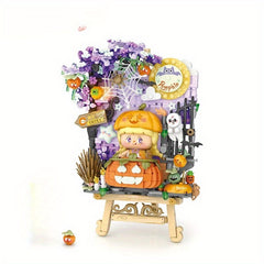 1386pcs Mini Pumpkin Building Blocks Jigsaw Puzzle Toy Halloween Gift Set
