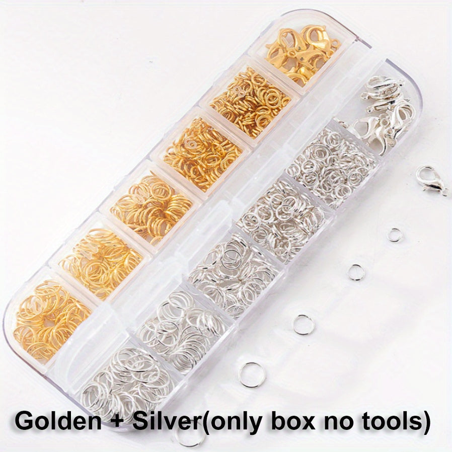 1200pcs Jump Rings Set For Jewelry Making Kit With Lobster Clasps And Closures