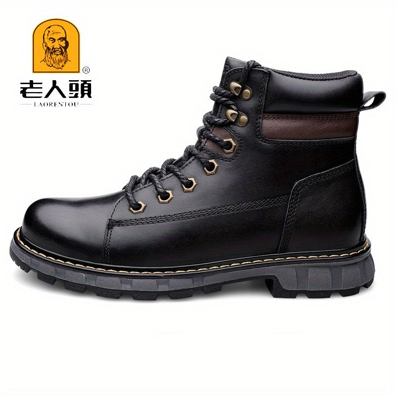 LAORENTOU Men's Leather Oxford Waterproof Ankle Boots