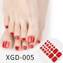 Toe Nail Polish Stickers Full Wraps Self Adhesive Toe Nail Tip