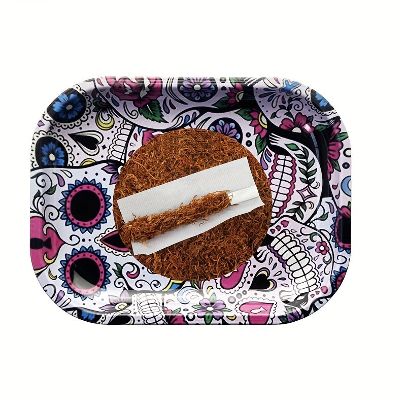 Halloween Skull Rolling Tray Metal Cartoon