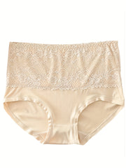 4 Pack Plus Size Lace High Waisted Comfort Panties Set