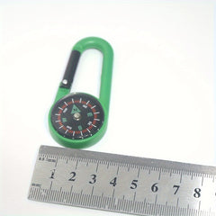 Plastic Carabiner Compass Keychain for Outdoor Camping