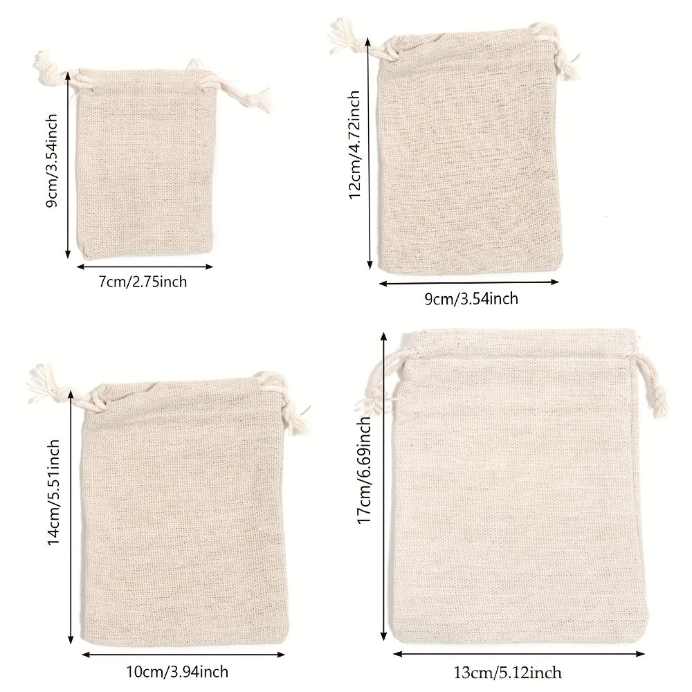 Linen Drawstring Pocket Gift Jewelry Bag Wedding Party Packaging Bag