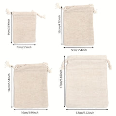 Linen Drawstring Pocket Gift Jewelry Bag Wedding Party Packaging Bag