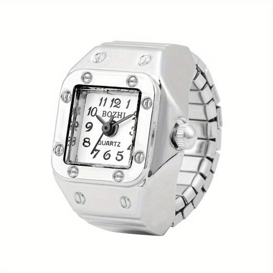 Alloy Finger Watch Square Men And Women Couple Ring Watch
