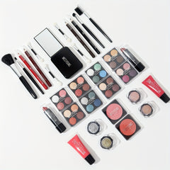 56 Pcs Eyelashes Tinted Lip Cosmetic Set Professional Portable Full Makeup Kit
