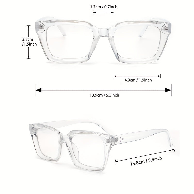 Men's Square Frame Flat Mirror Rice Nail