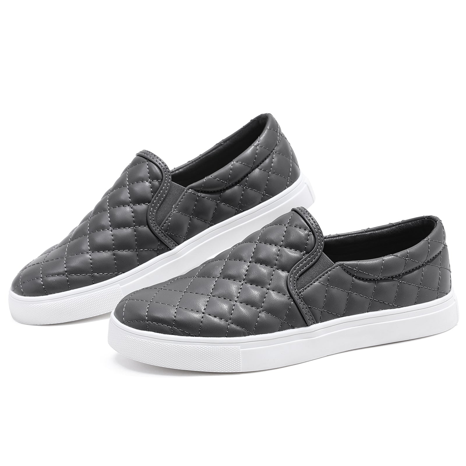 Women's Quilted Flat Loafers Casual Slip On Shoes