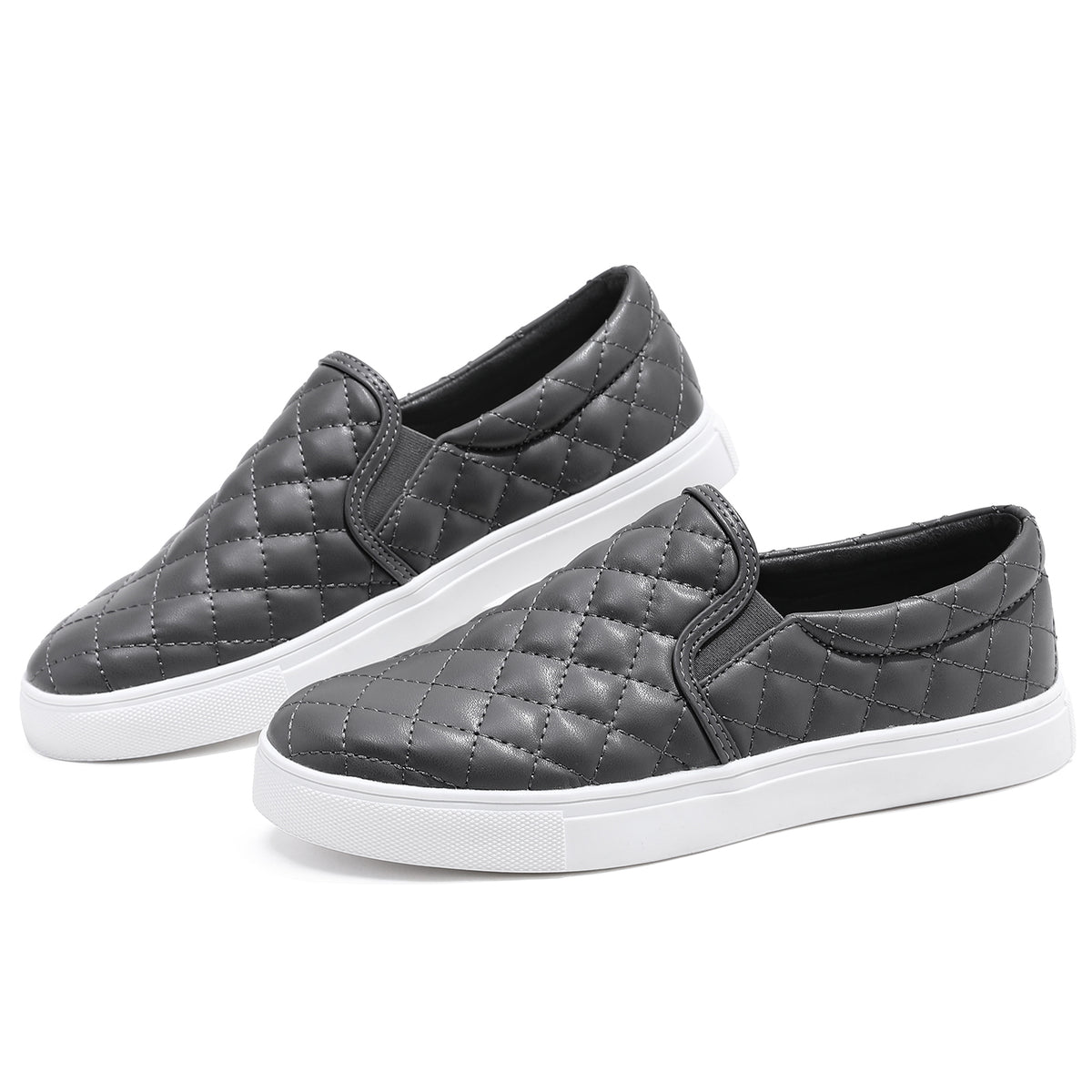 Women's Quilted Flat Loafers Casual Slip On Shoes