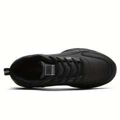 Men's Block Letter Print Chunky Sneakers