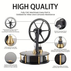 DIY Low Temp Stirling Engine Model Educational Brass Aluminum Adult