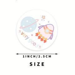 500 Astronaut Stickers DIY Scrapbook Diary School Supplies