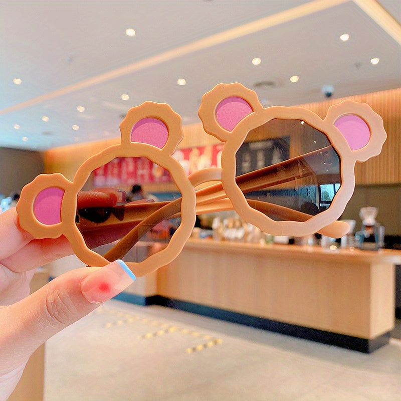 Cartoon Bear Frame Sunglasses for Girls