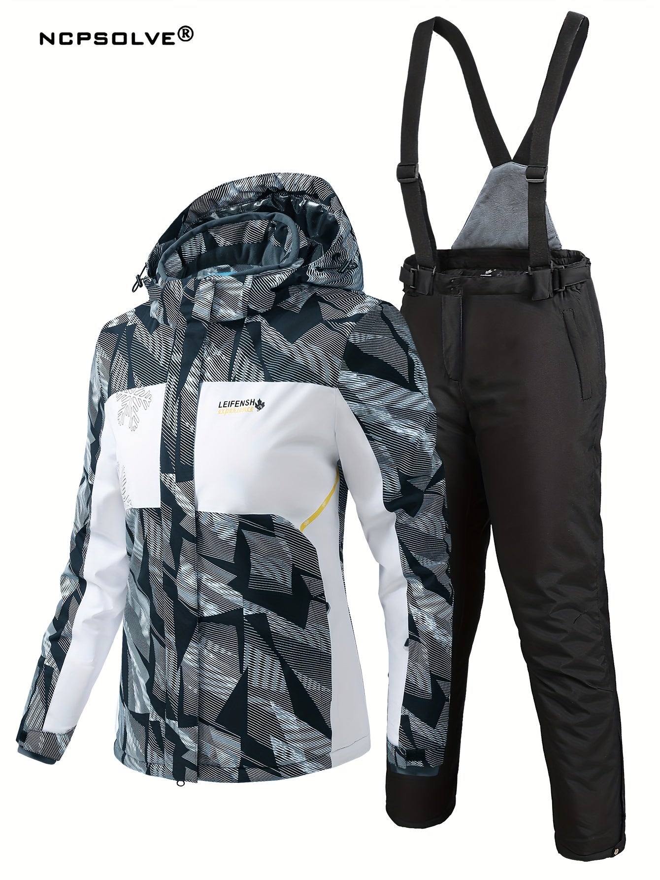 Snowflake Print Ski Set - Women's Activewear