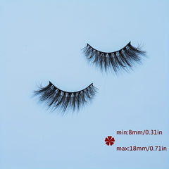 7 Pairs 6D Messy False Eyelashes 18mm Fluffy Wispy Curly Natural Look Lashes