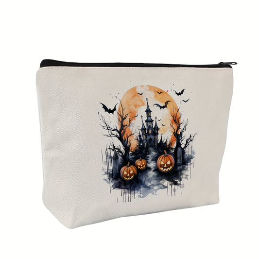 Halloween Makeup Bags Travel Pouches Toiletry Bags Canvas Zipper Makeup Bags